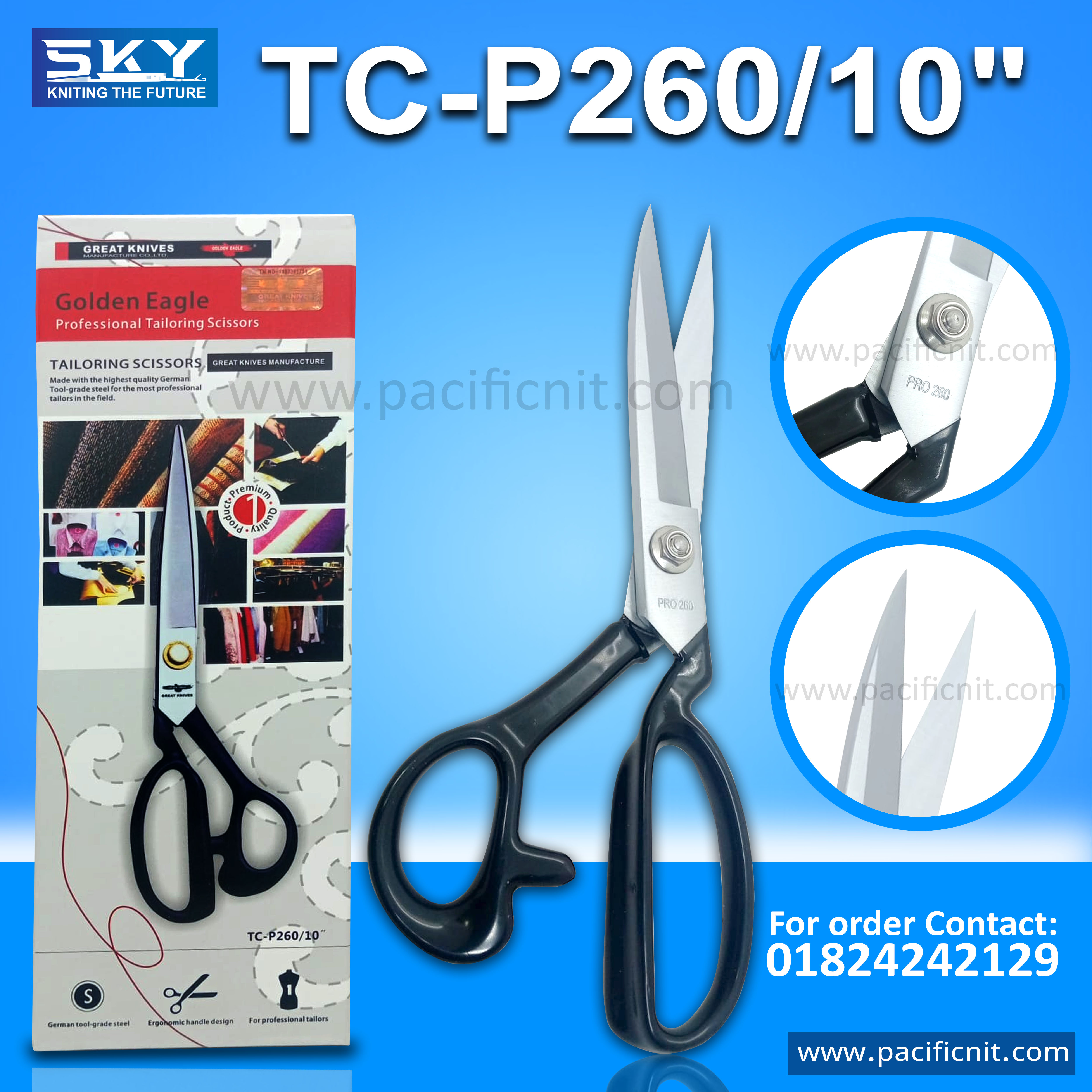 Tailor Scissor Steel Golden Eagle TC-10 inch
